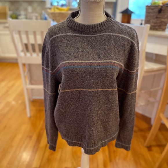 💜 5 for $25 or 3 for $18 Royal Knight brown striped wool blend grandpa s… - Picture 1 of 5